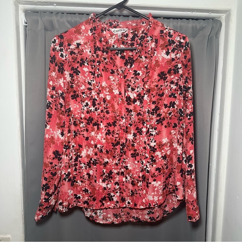 Nanette Lenore Floral Blouse Size M